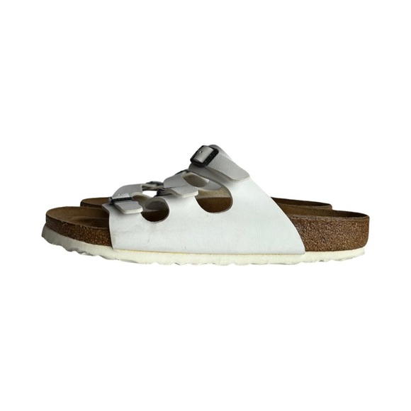 Birkenstock white leather Florida sandals size 9 - Picture 5 of 7